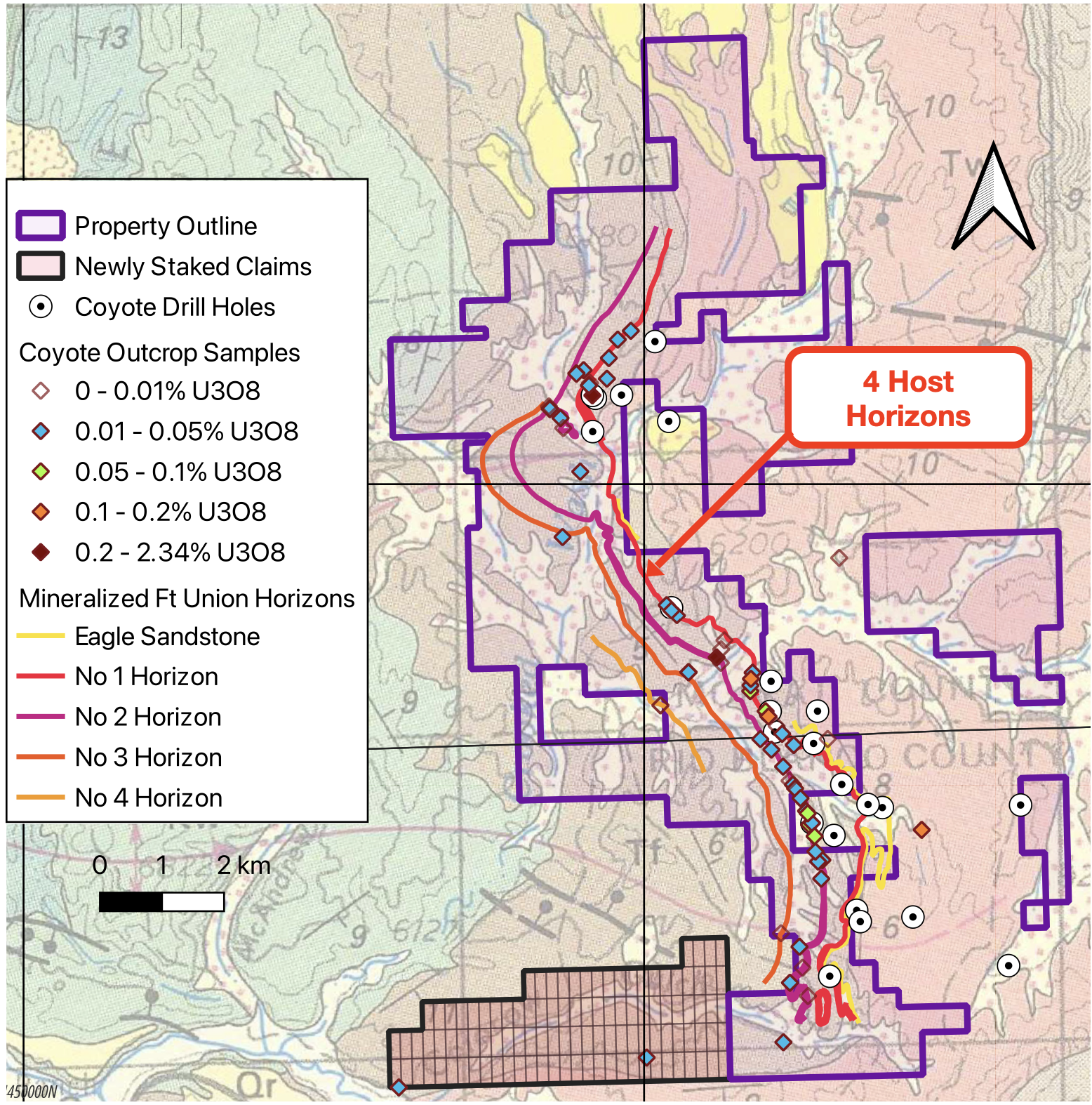 coyote basin property geology map